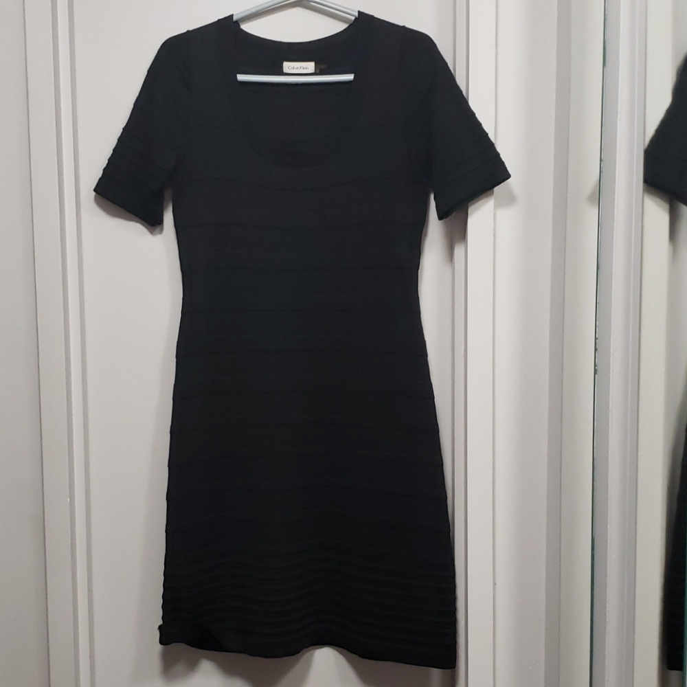 Calvin Klein size S black sweater dress ...